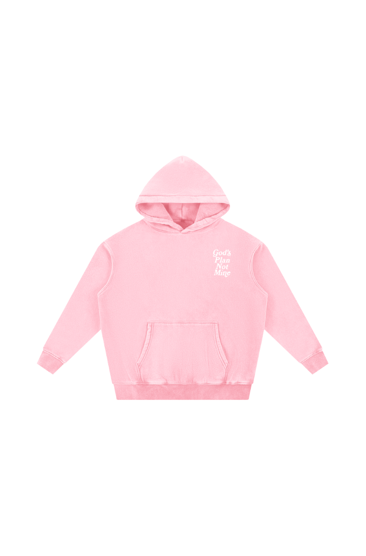 God's Plan Not Mine Hoodie - Cherry Pink