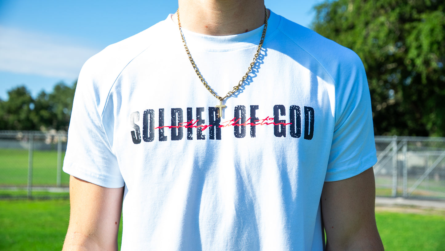 Arc Tee 'Soldier of God' - White