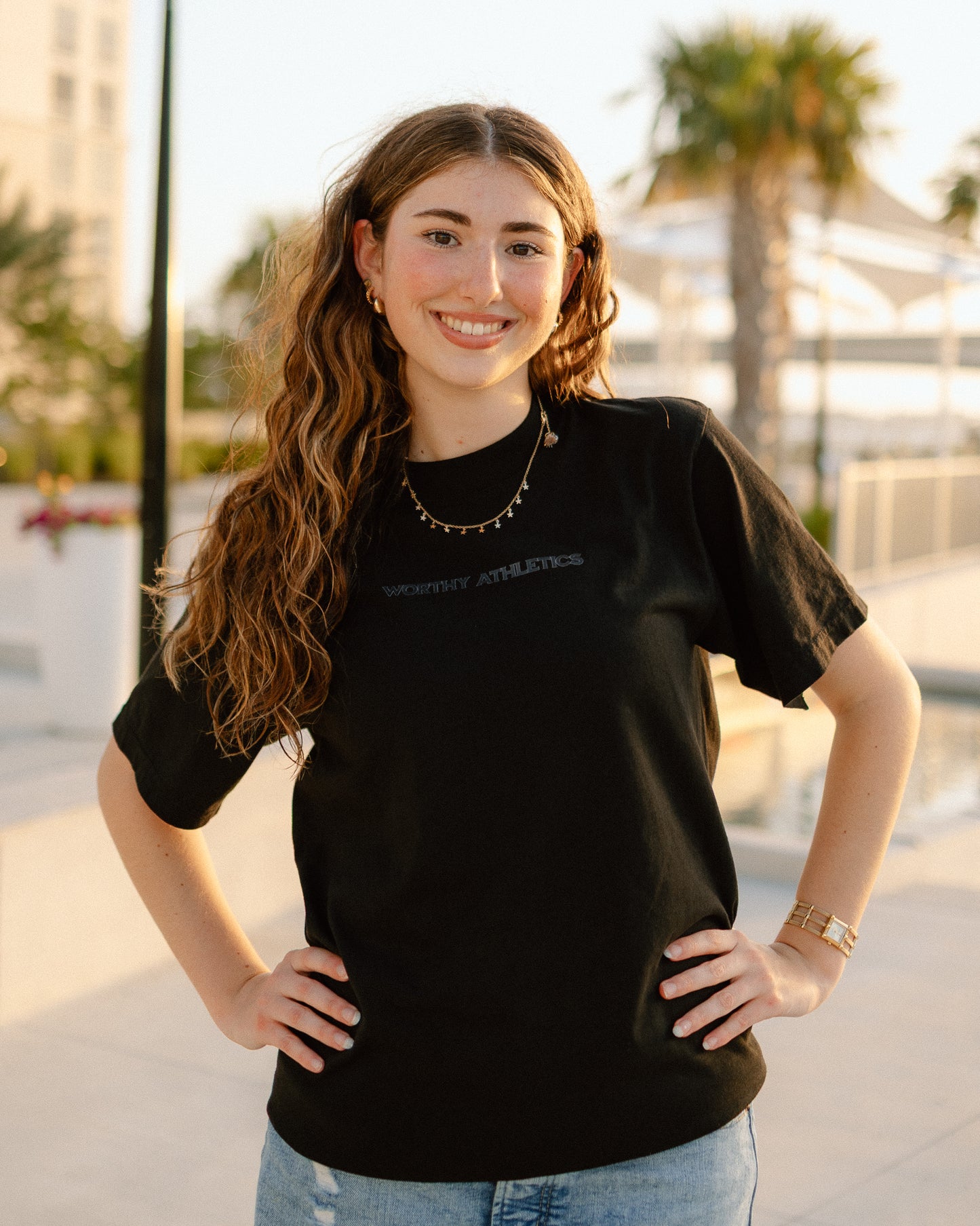 'In Christ We Trust' Oversized Tee - Black