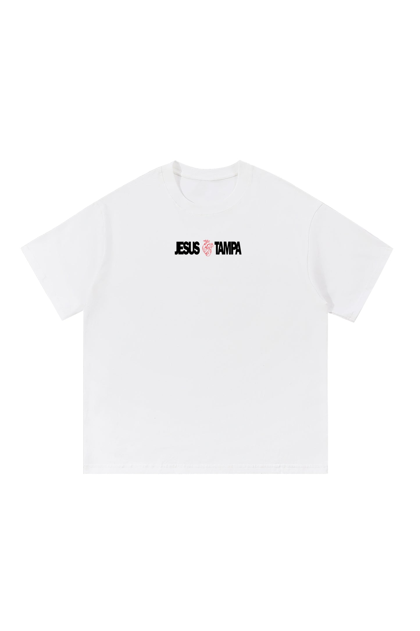 'Jesus Loves Tampa' Block Tee - White