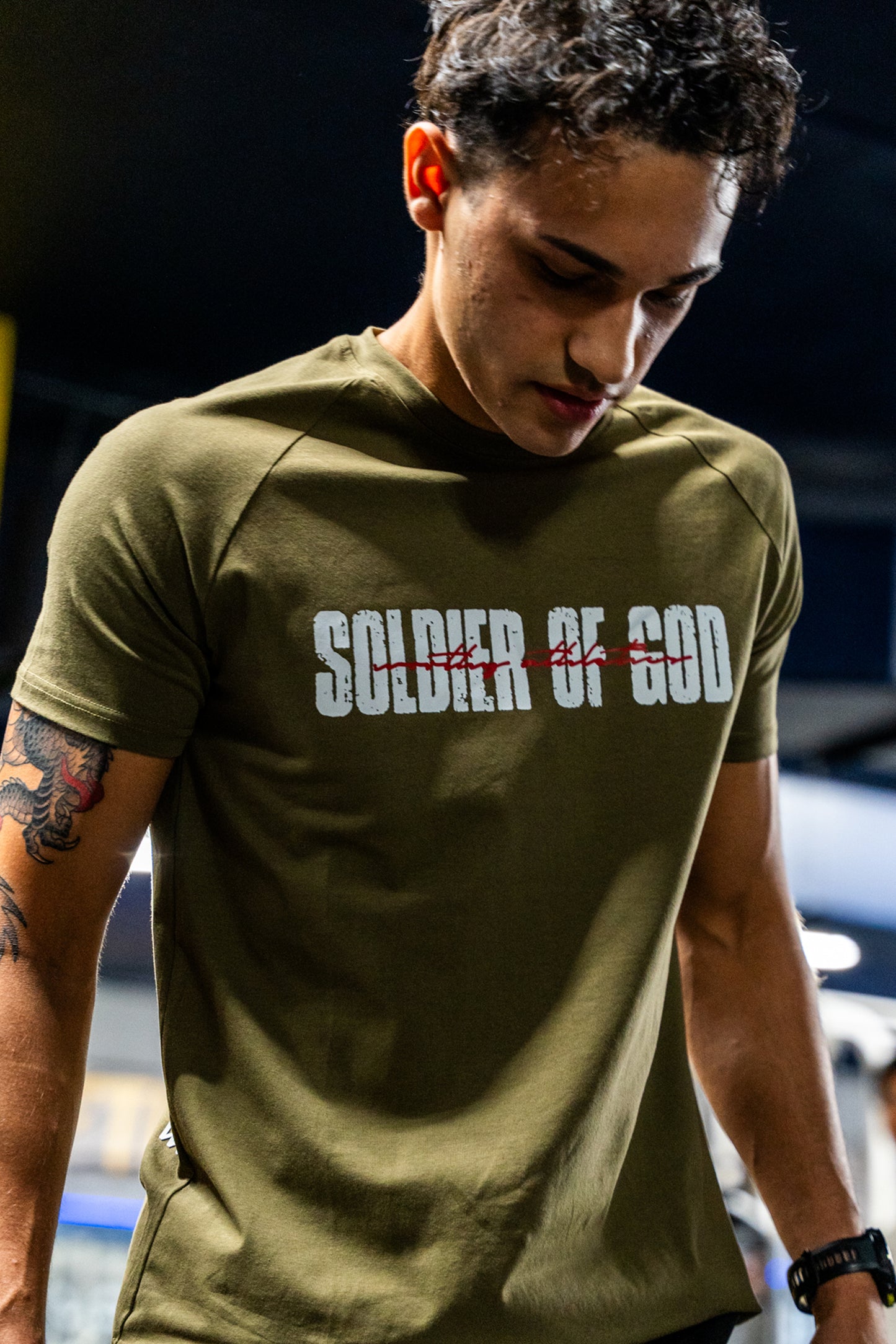 Arc Tee ‘Soldier of God’ - Army Green