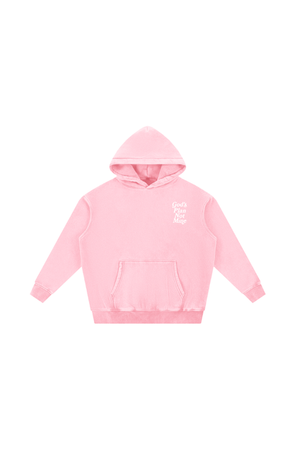 God's Plan Not Mine Hoodie - Cherry Pink