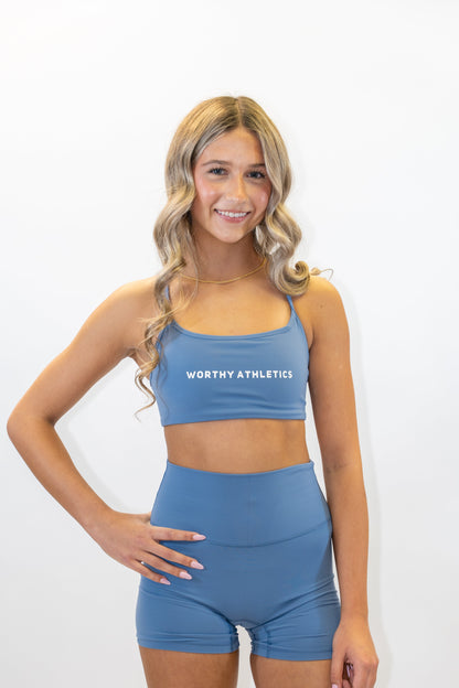 Crossback Sports Bra - Nile Blue