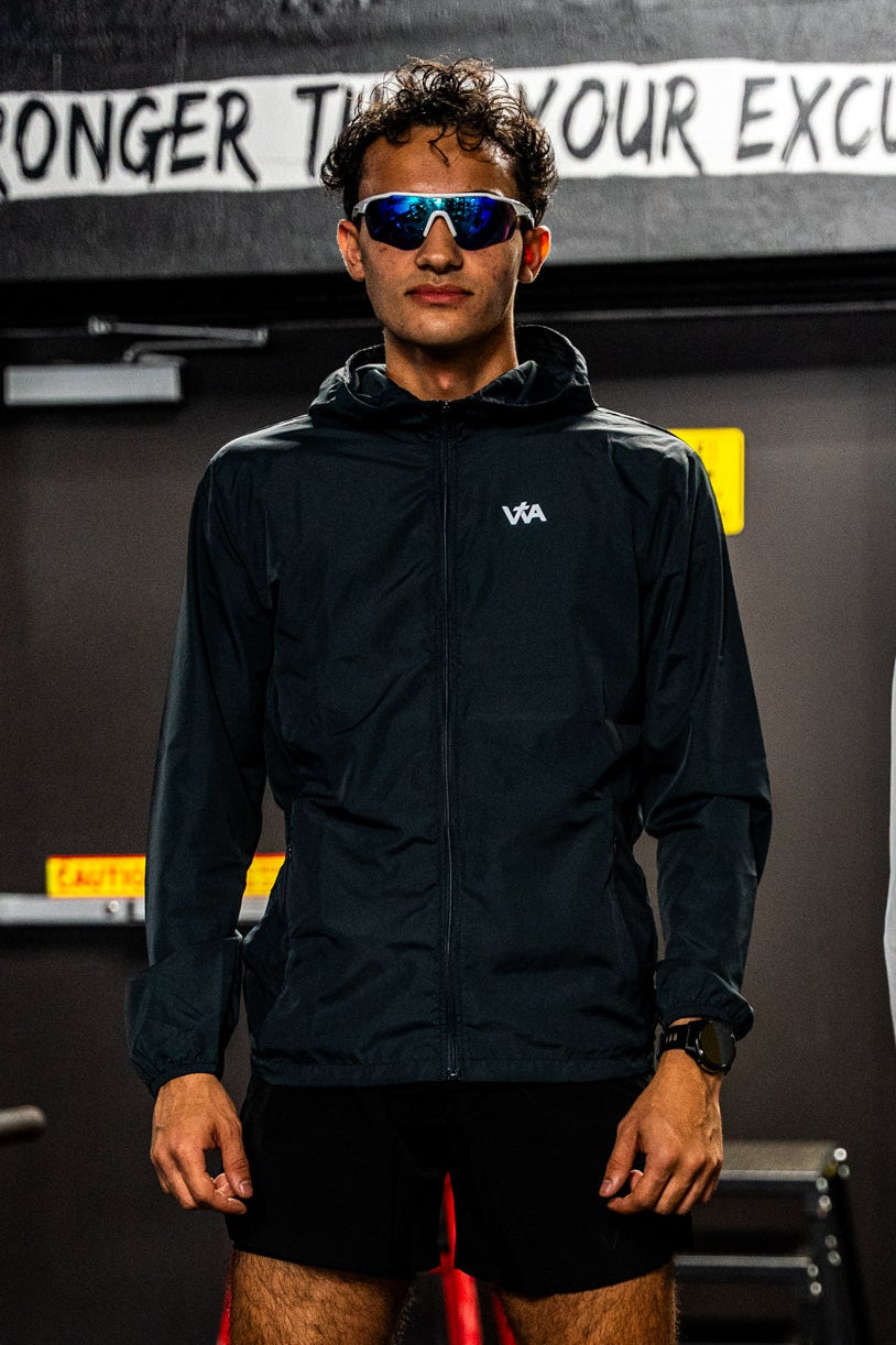 'Jesus Saves' Windbreaker - Black