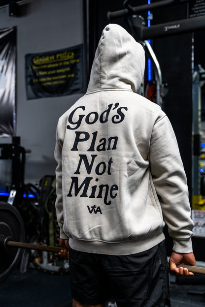 'God's Plan Not Mine' Hoodie 2.0 - Cream