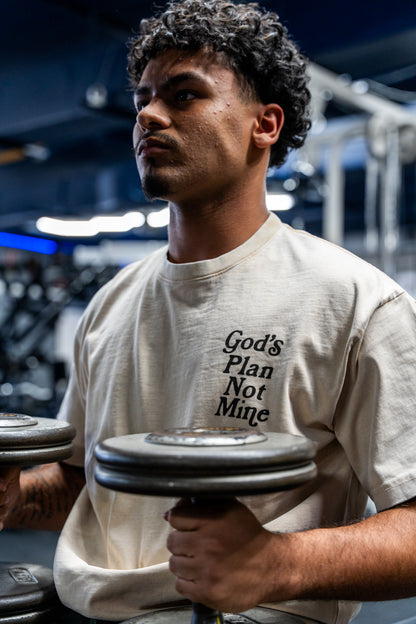 God's Plan Not Mine Oversized Tee - Cream