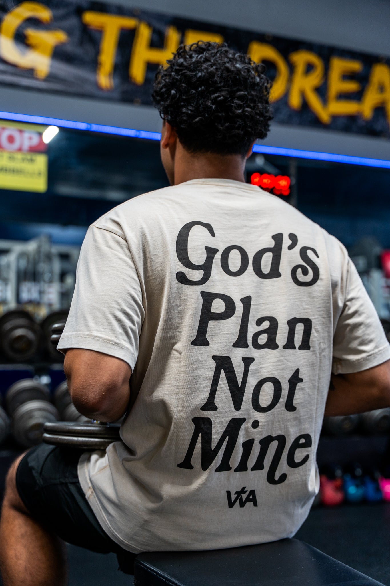 God's Plan Not Mine Oversized Tee - Cream
