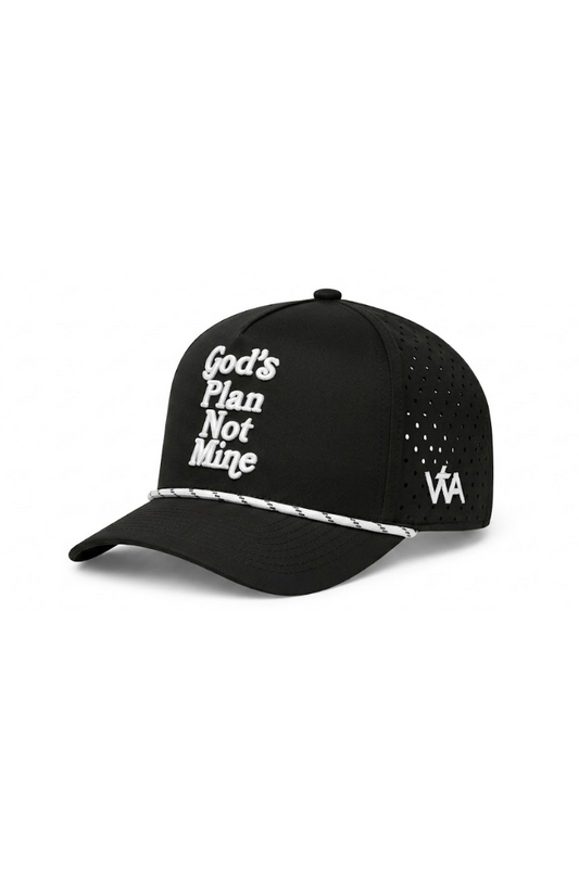 Gods Plan Not Mine Performance Hat - Black