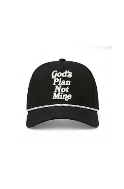 Gods Plan Not Mine Performance Hat - Black