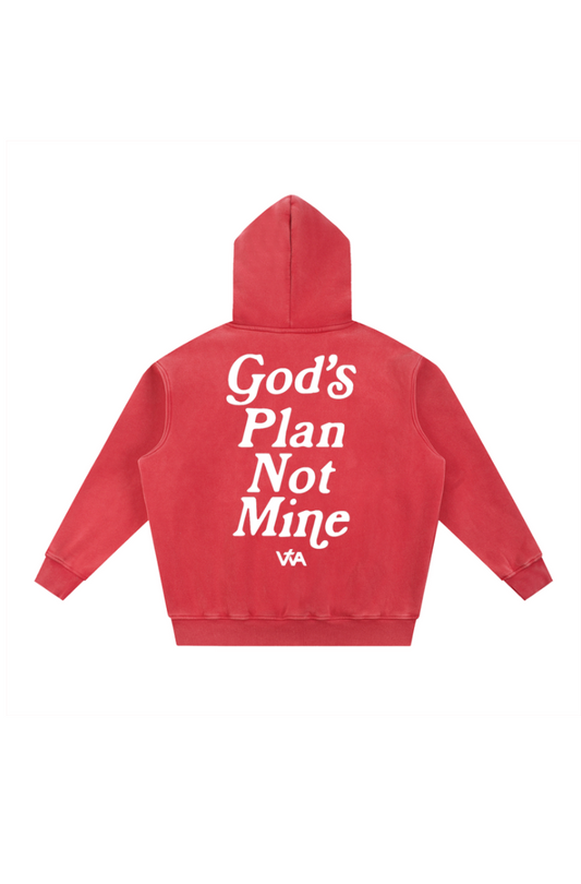 God’s Plan Not Mine Hoodie 2.0 - Red