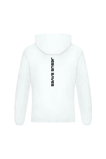 'Jesus Saves' Aero Jacket - White