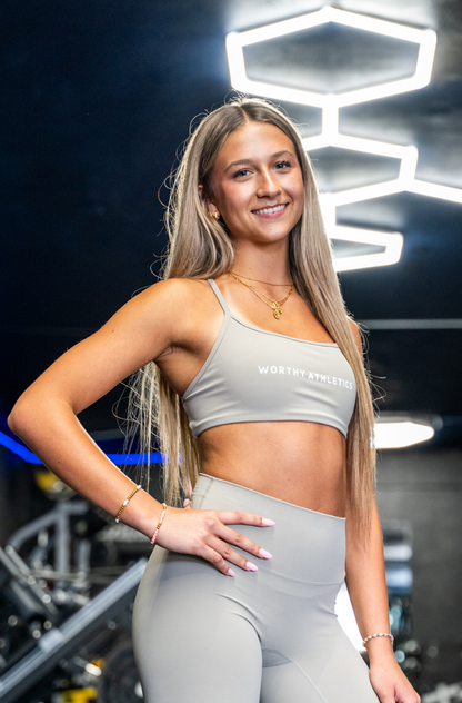 Crossback Sports Bra - River Stone