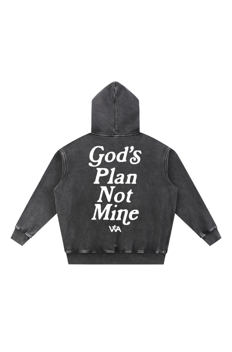 'God's Plan Not Mine' Hoodie 2.0 - Black