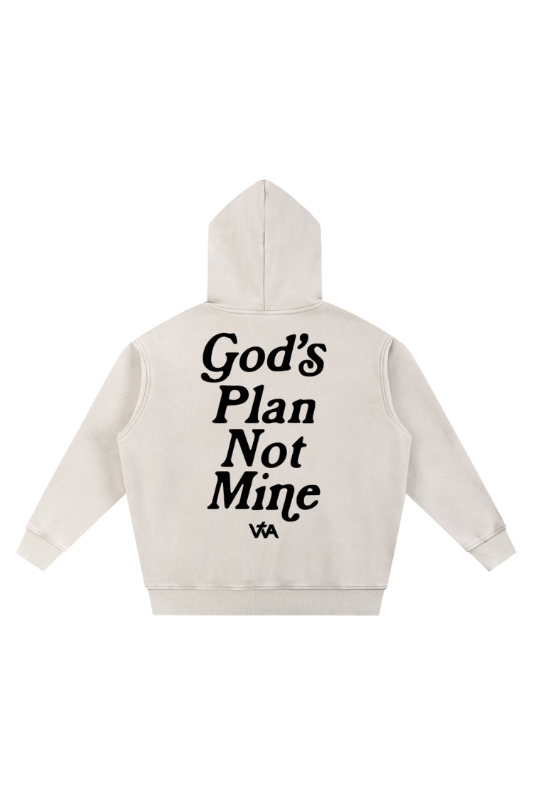 'God's Plan Not Mine' Hoodie 2.0 - Cream