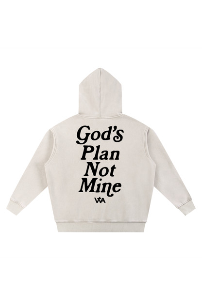 'God's Plan Not Mine' Hoodie 2.0 - Cream