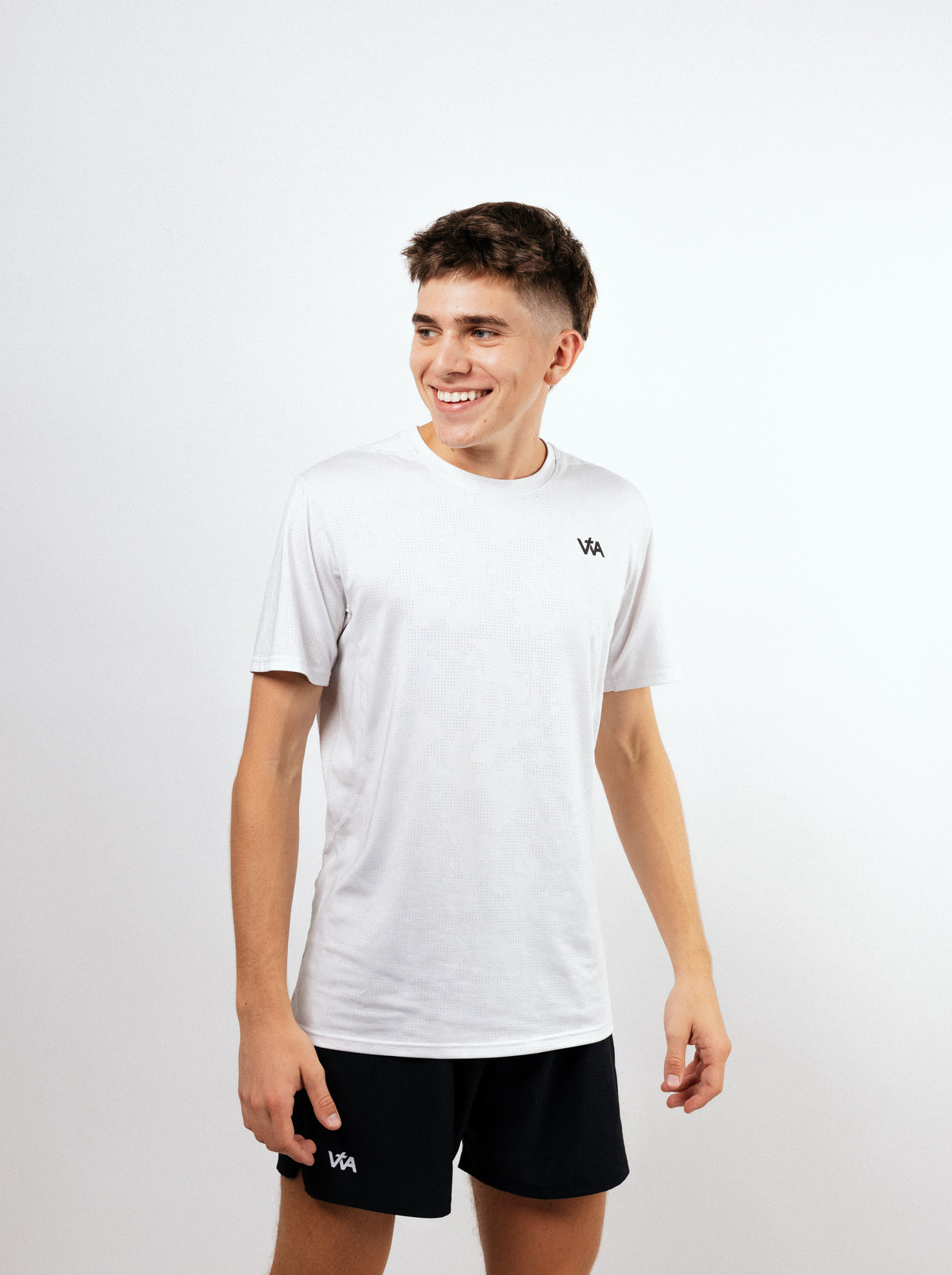 AeroMesh Tee Run and Not Grow Weary - White