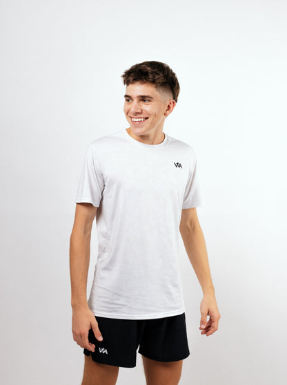 AeroMesh Tee Run and Not Grow Weary - White