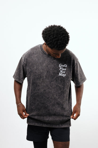 God's Plan Not Mine Oversized Tee - Black