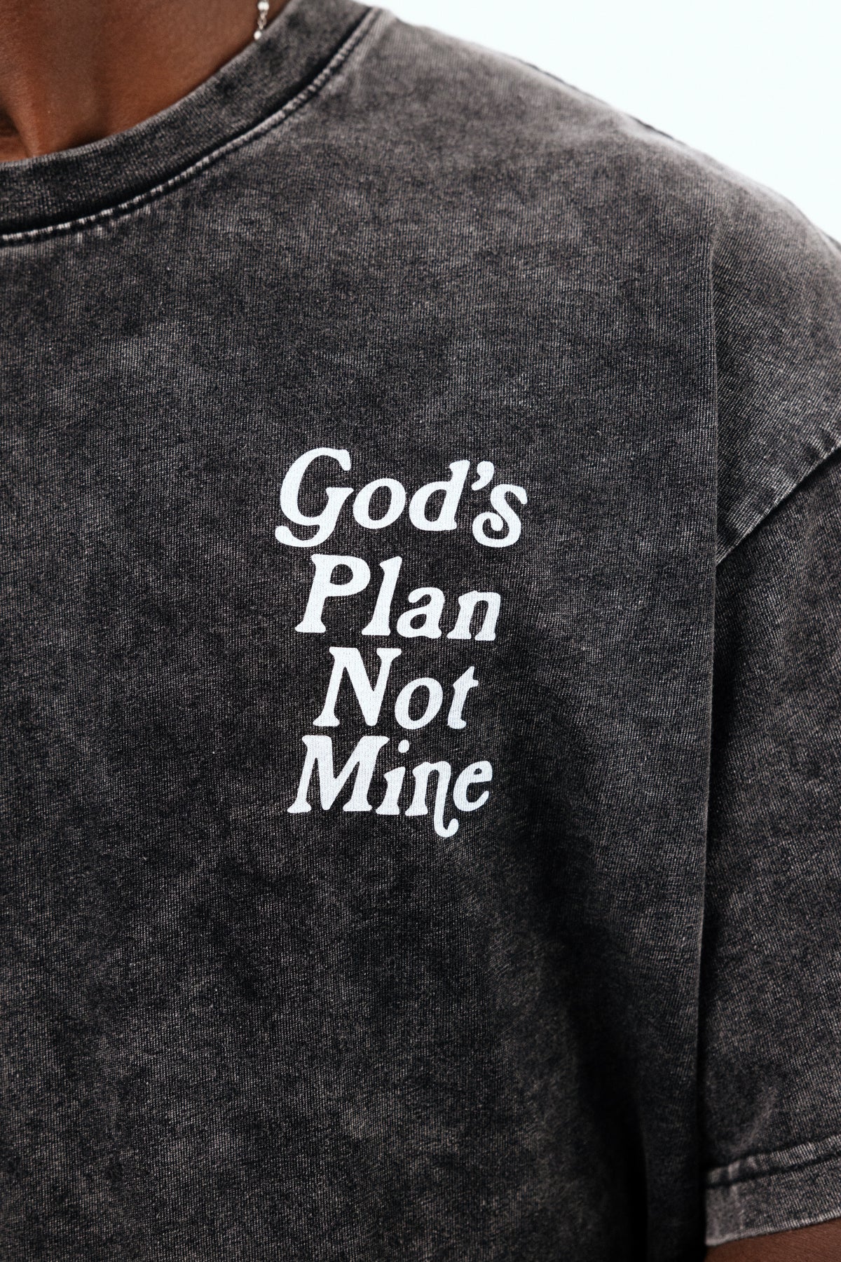 God's Plan Not Mine Oversized Tee - Black