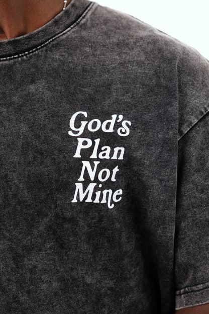 God's Plan Not Mine Oversized Tee - Black