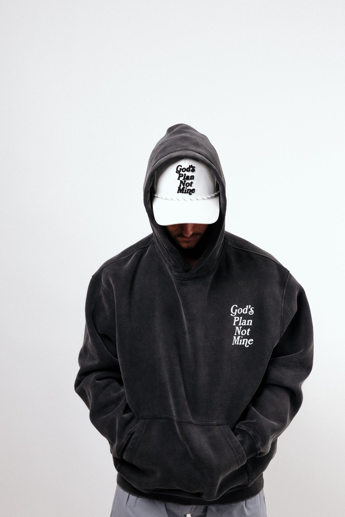 God's Plan Not Mine Hoodie - Black