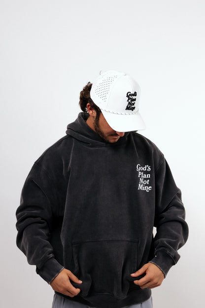 God’s Plan Not Mine Performance Hat - White