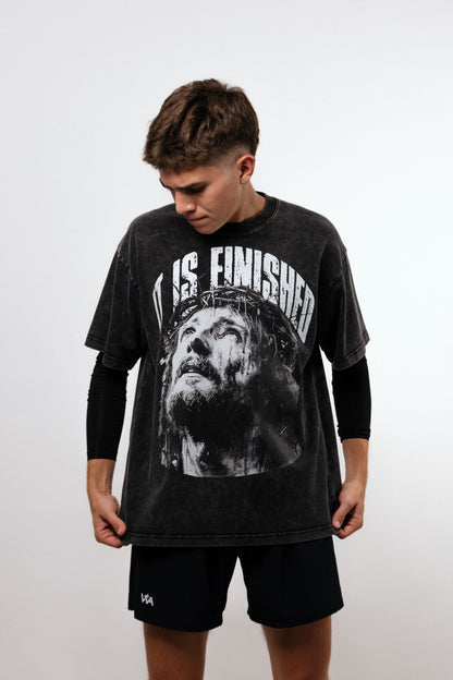 It Is Finished Oversized Tee - Black