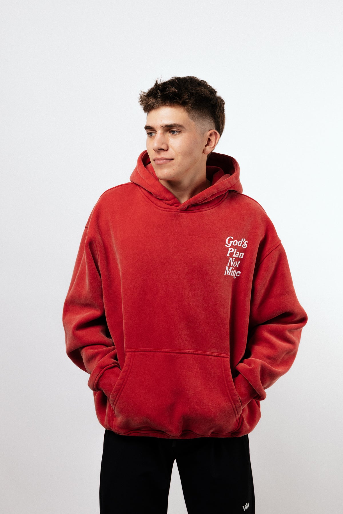 God’s Plan Not Mine Hoodie - Red