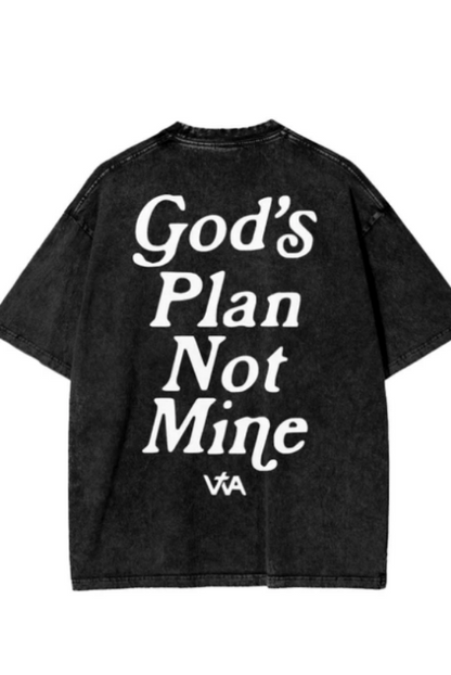 'God's Plan Not Mine' Tee - Black