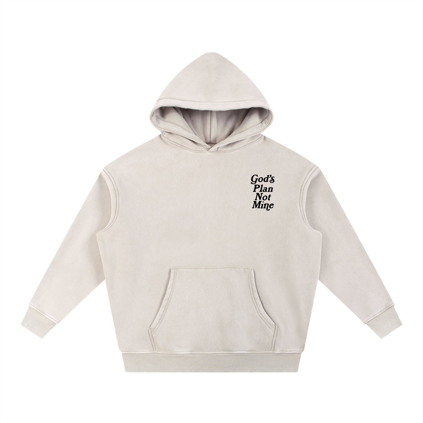 'God's Plan Not Mine' Hoodie 2.0 - Cream