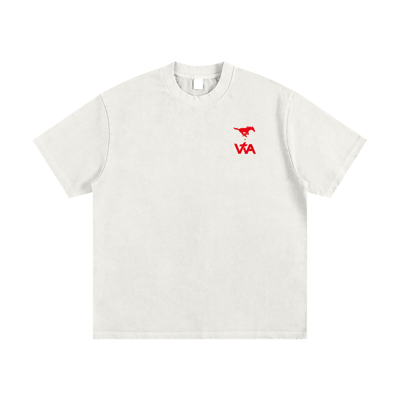 'God is in Northside' Heavyweight Washed Tee - White