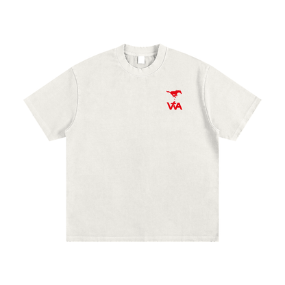 'God is in Northside' Heavyweight Washed Tee - White