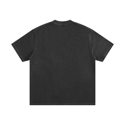 'Jesus loves Northside' Heavyweight Washed Tee - Black