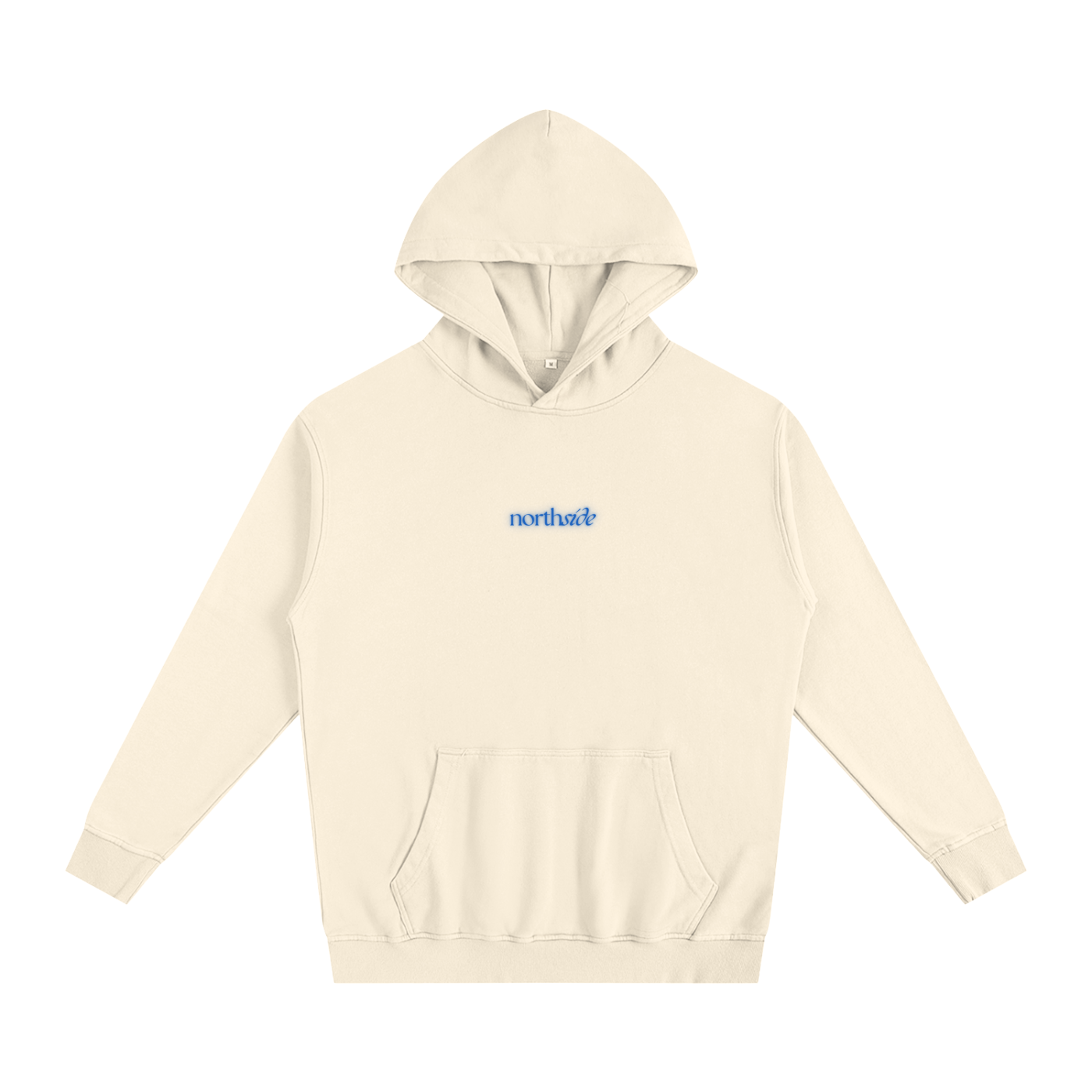'At Northside As In Heaven' Oversized Hoodie - Cream