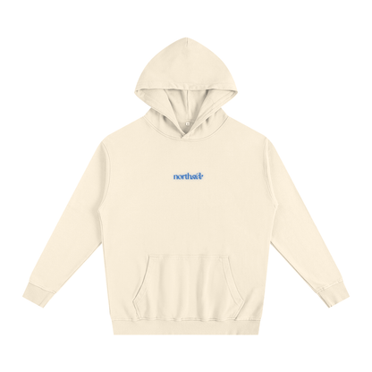 'At Northside As In Heaven' Oversized Hoodie - Cream