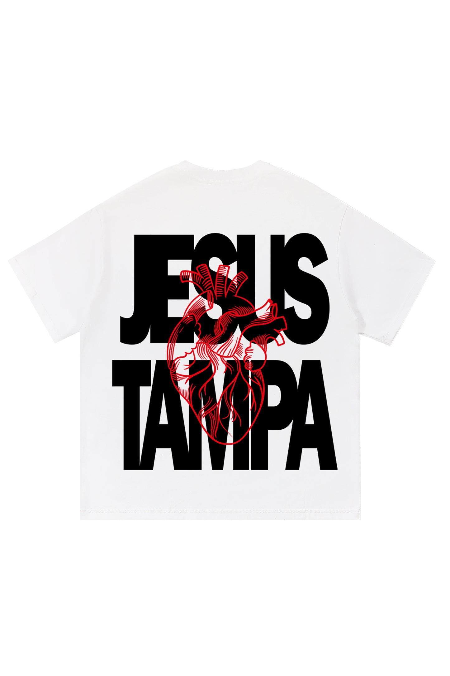 'Jesus Loves Tampa' Block Tee - White