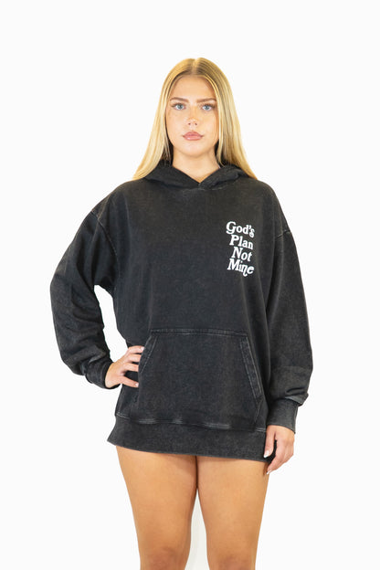 'God's Plan Not Mine' Hoodie - Black