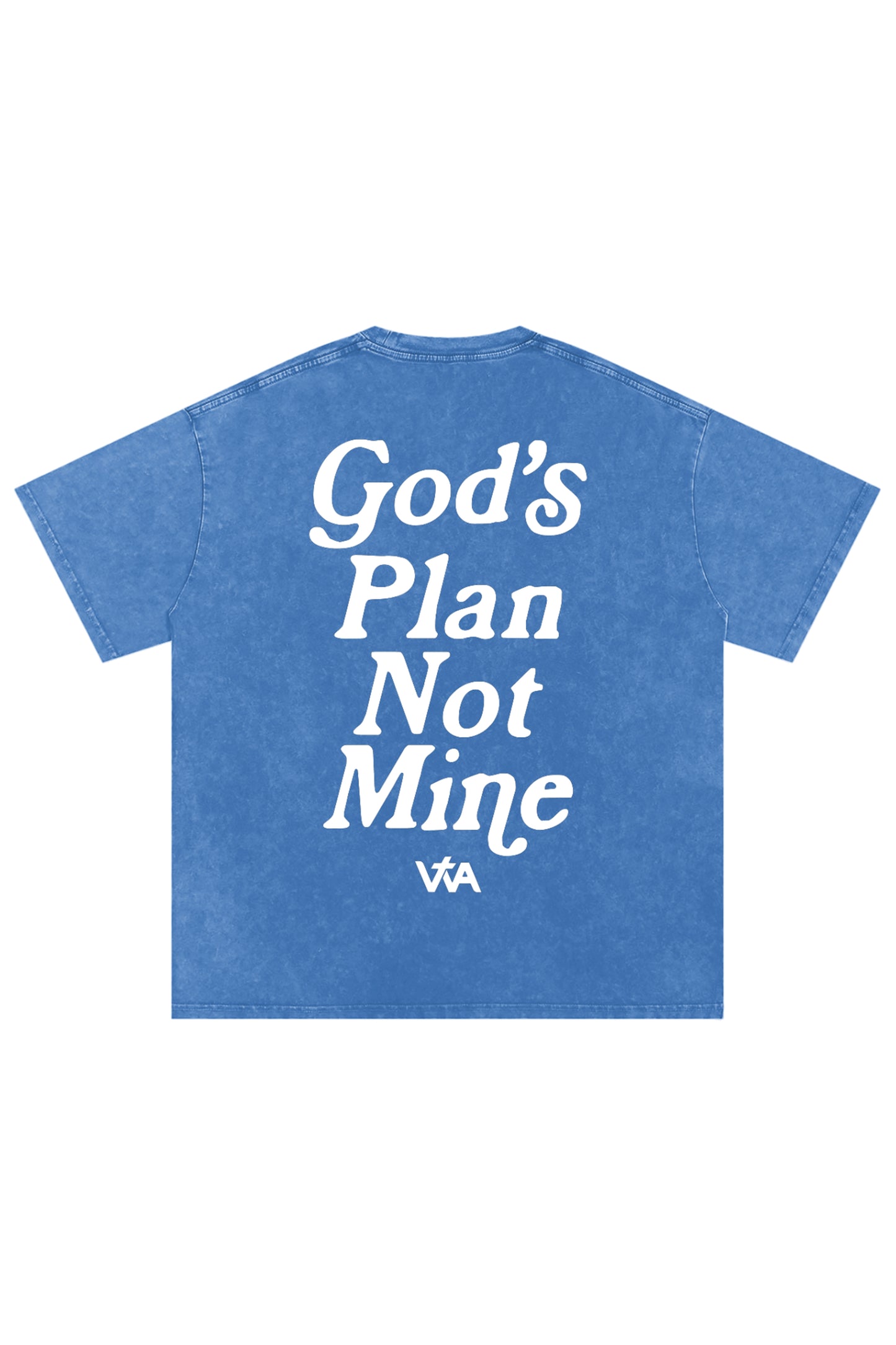 'God's Plan Not Mine' Oversized Tee - Blue