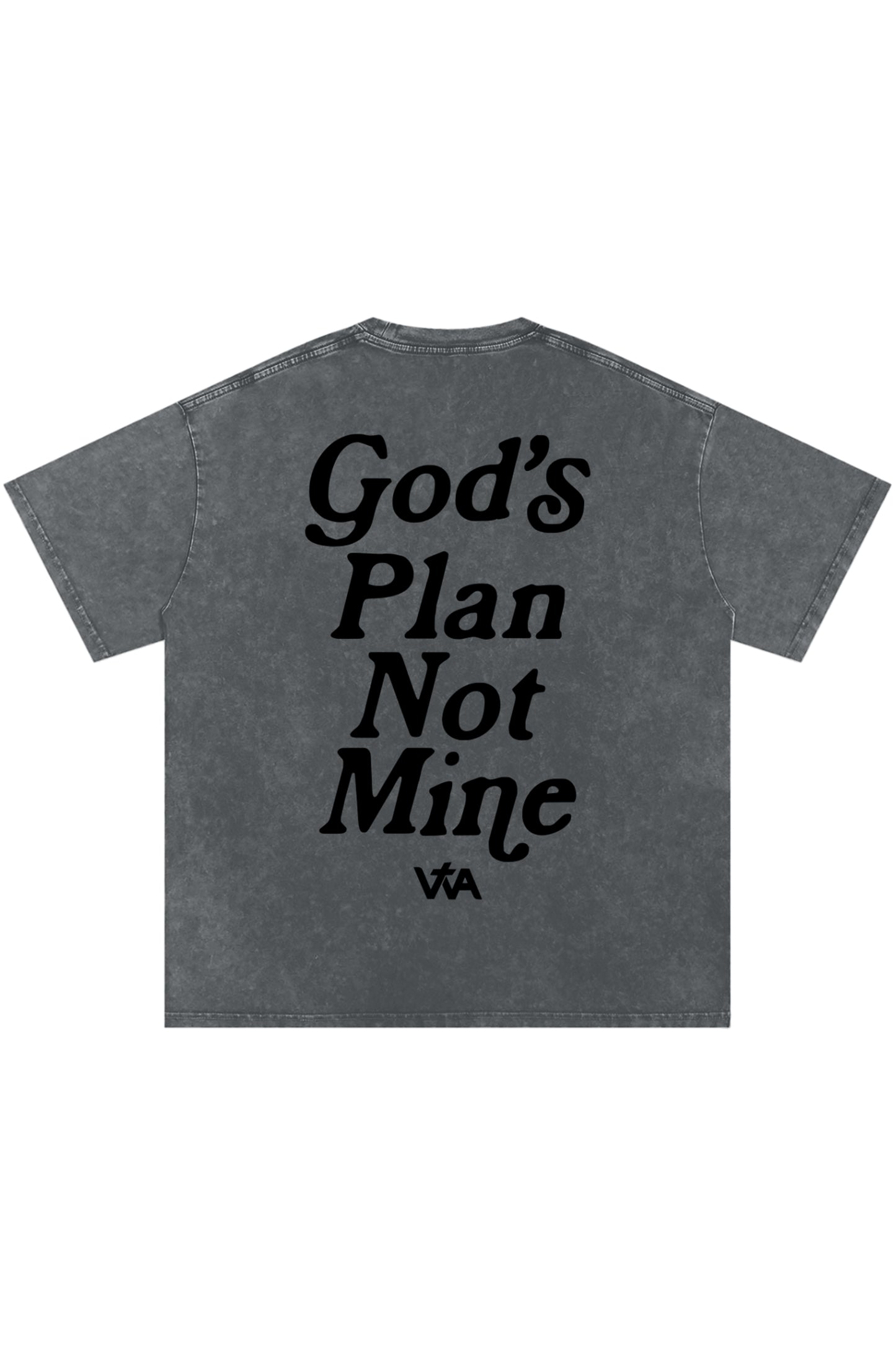 ‘God’s Plan Not Mine’ Oversized Tee - Gray