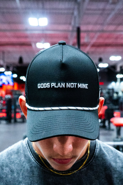 'God's Plan Not Mine' Performance Hat - Black
